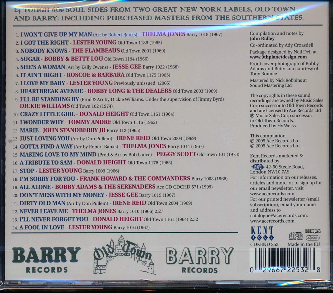 Various - Heavy Soul: Old Town & Barry's Deep Down & Dirty Sides (24 tracks) Music CD