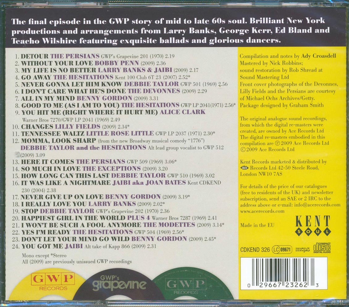 Various - GWP: NYC TLC Volume 2 (24 tracks) Music CD