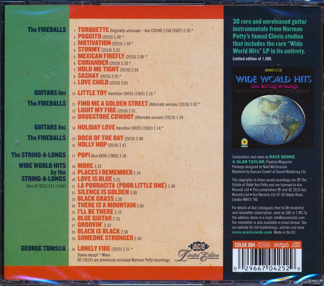 The Fireballs - Exotic Guitars From The Clovis Vaults Including Wide World Hits By The String A Longs (30 tracks) Music CD