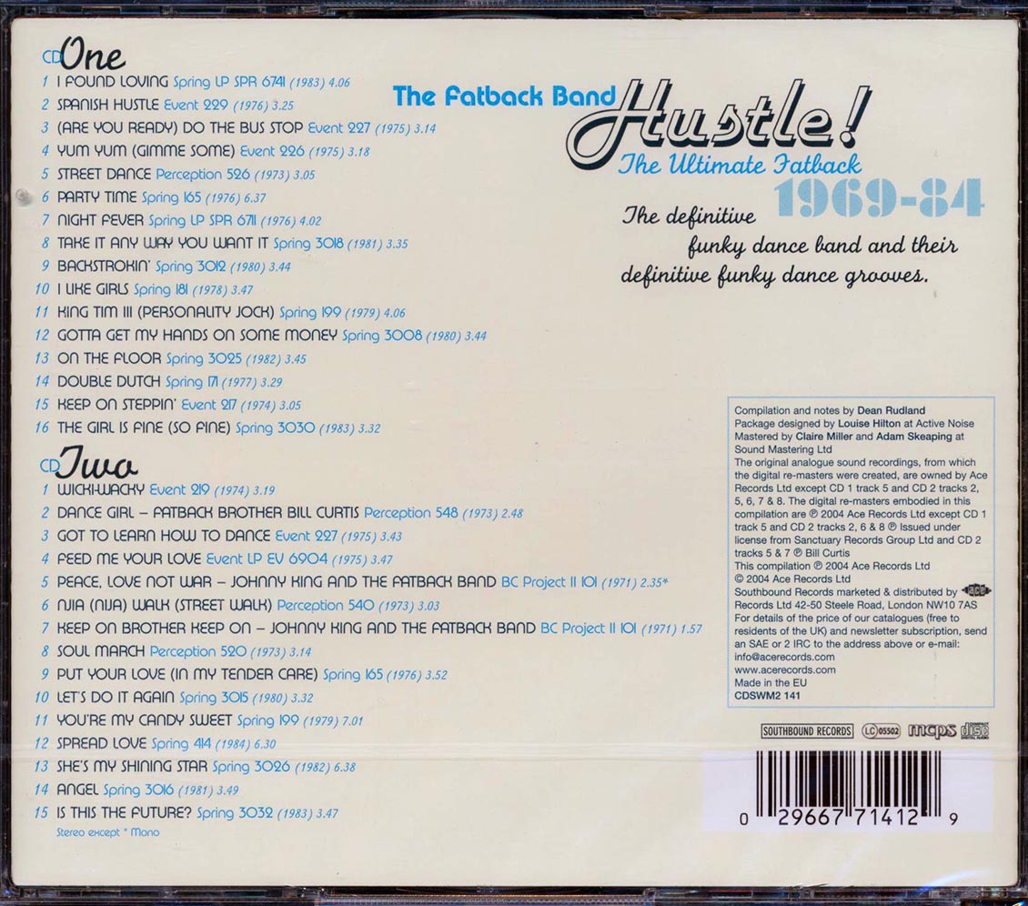 The Fatback Band - Hustle: The Ultimate Fatback 1969-1984 (31 tracks) (2xCD) Music CD