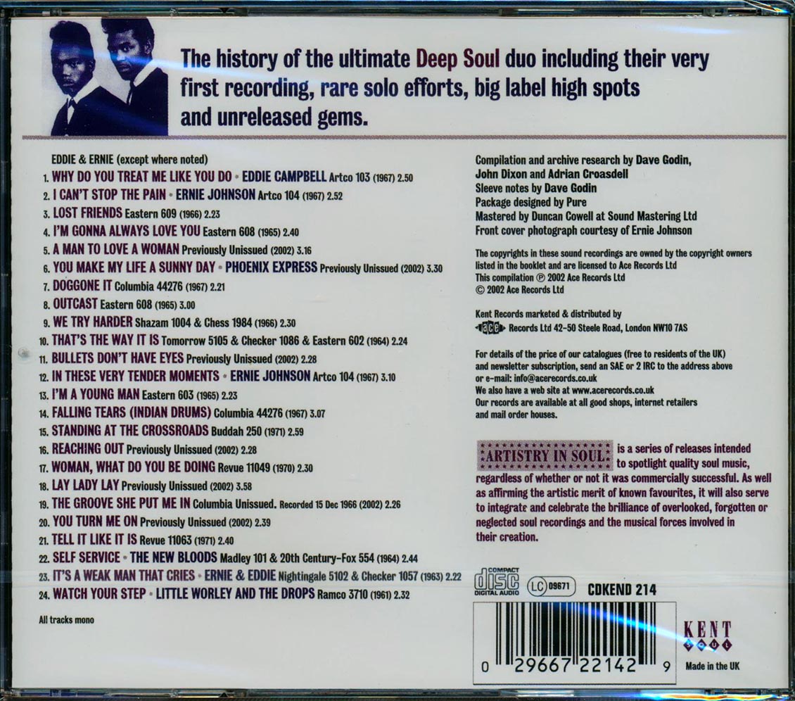 Eddie & Ernie - Lost Friends (24 tracks) Music CD