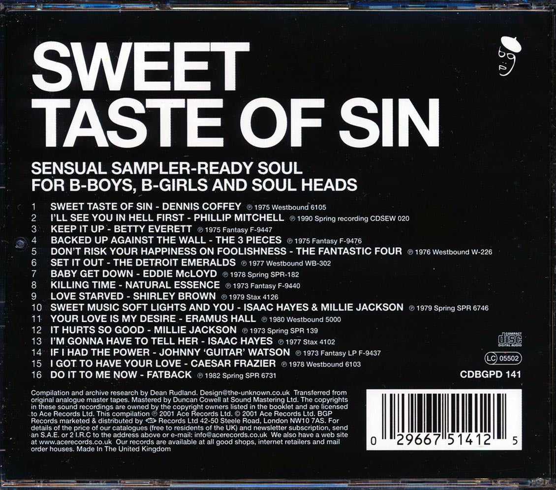 Various - Sweet Taste Of Sin: Sensual Breakbeat Soul Music CD