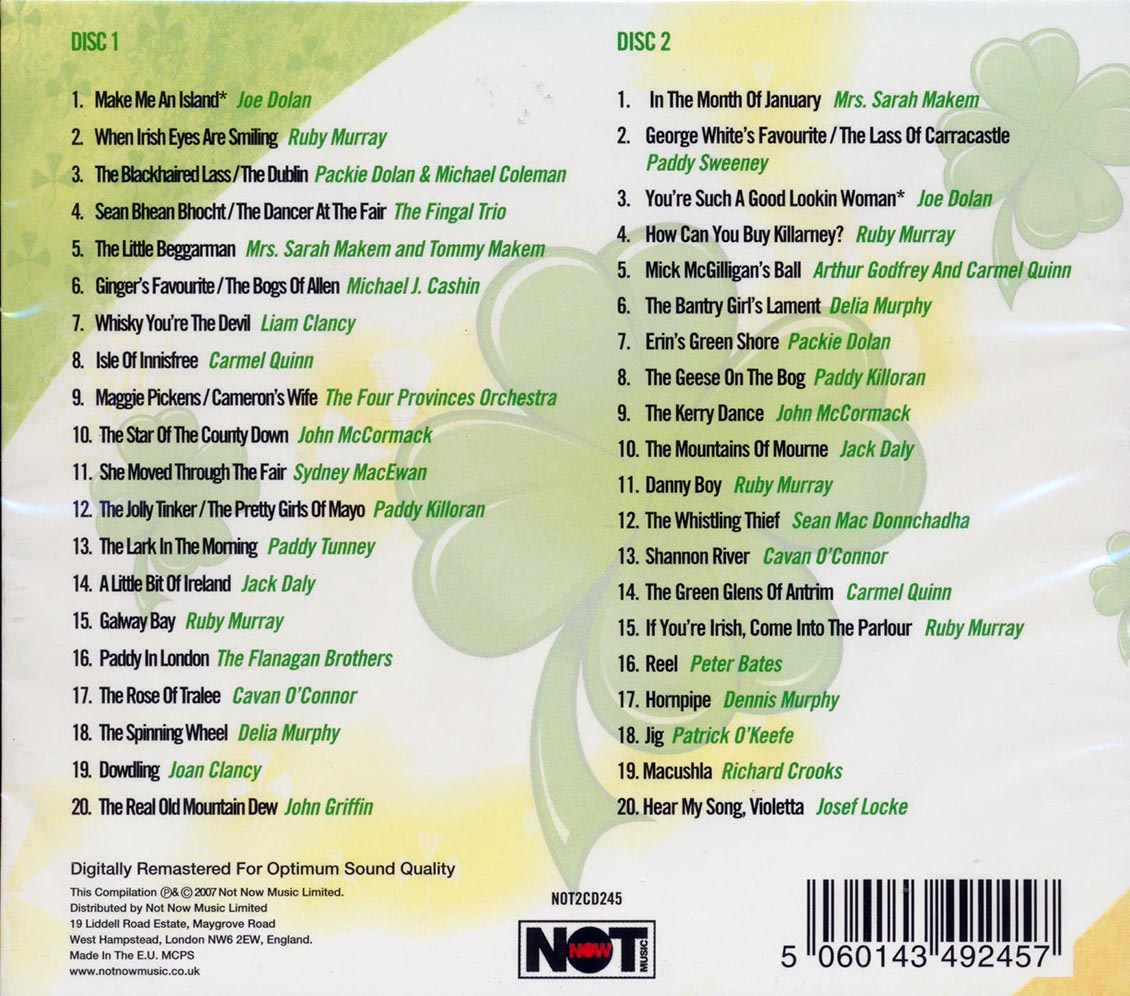 Various - The Best Of Ireland (40 tracks) (2xCD) Music CD