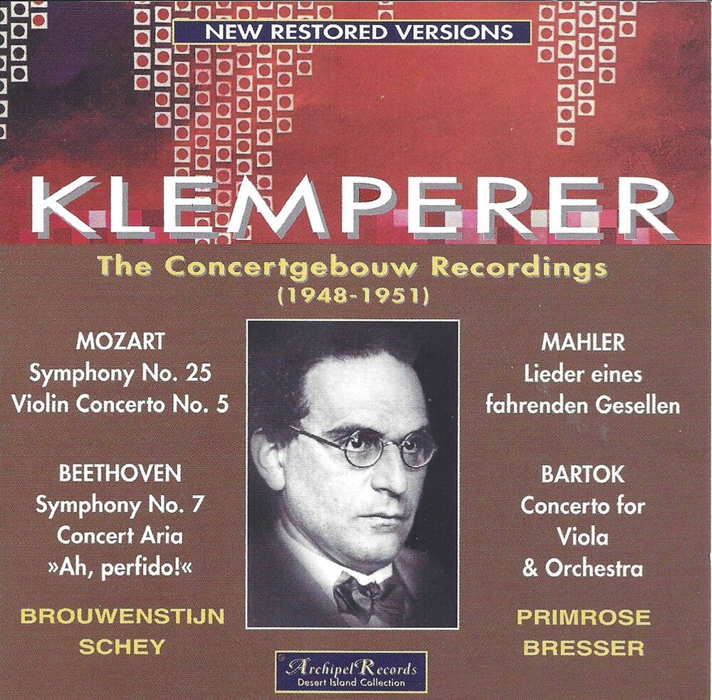 the album cover for Mozart / Klemperer - Concertgebouw 1948-51
