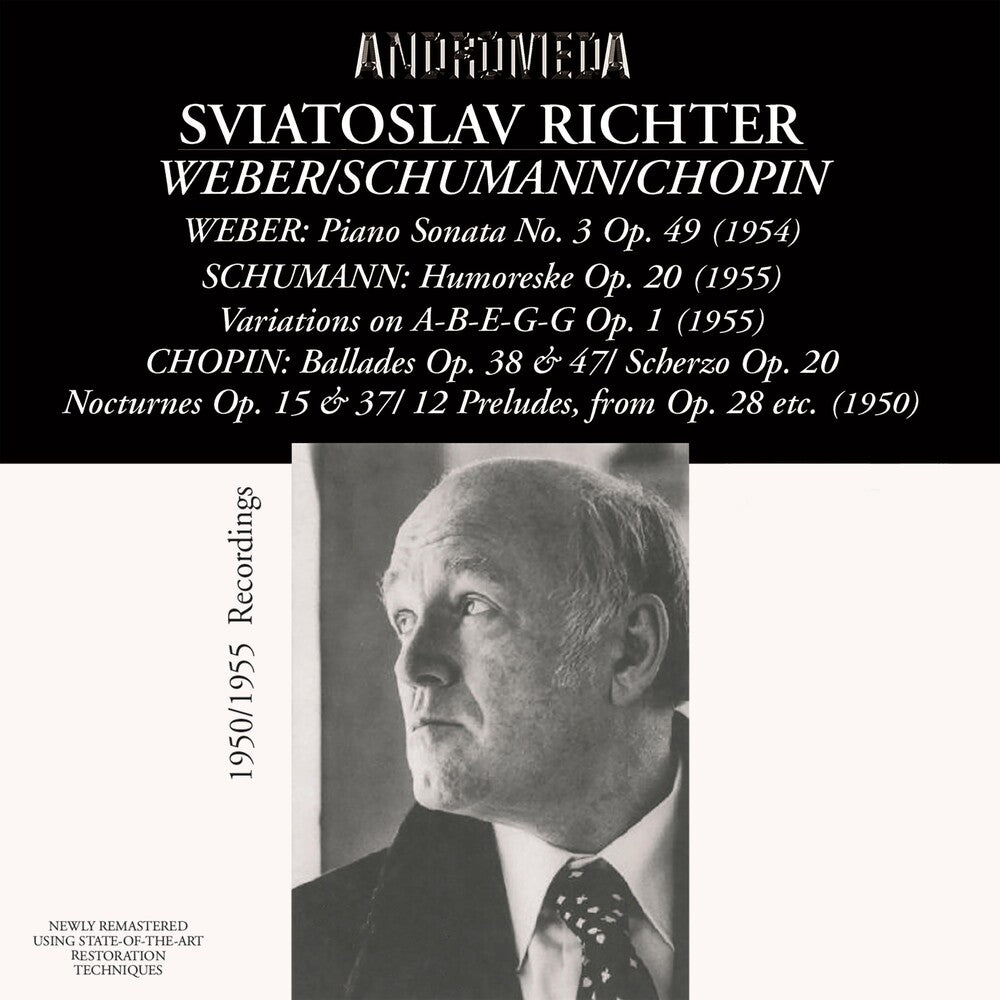 the album cover for Weber / Schumann / Chopin / Richter - Sviatoslav Richter Plays