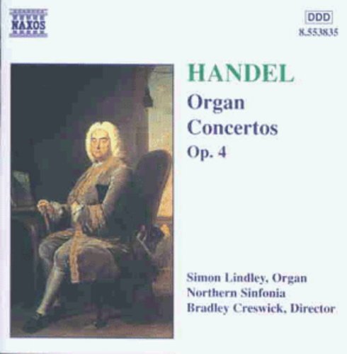 the album cover for SIMON LINDLEY - Organ Concertos Op 4