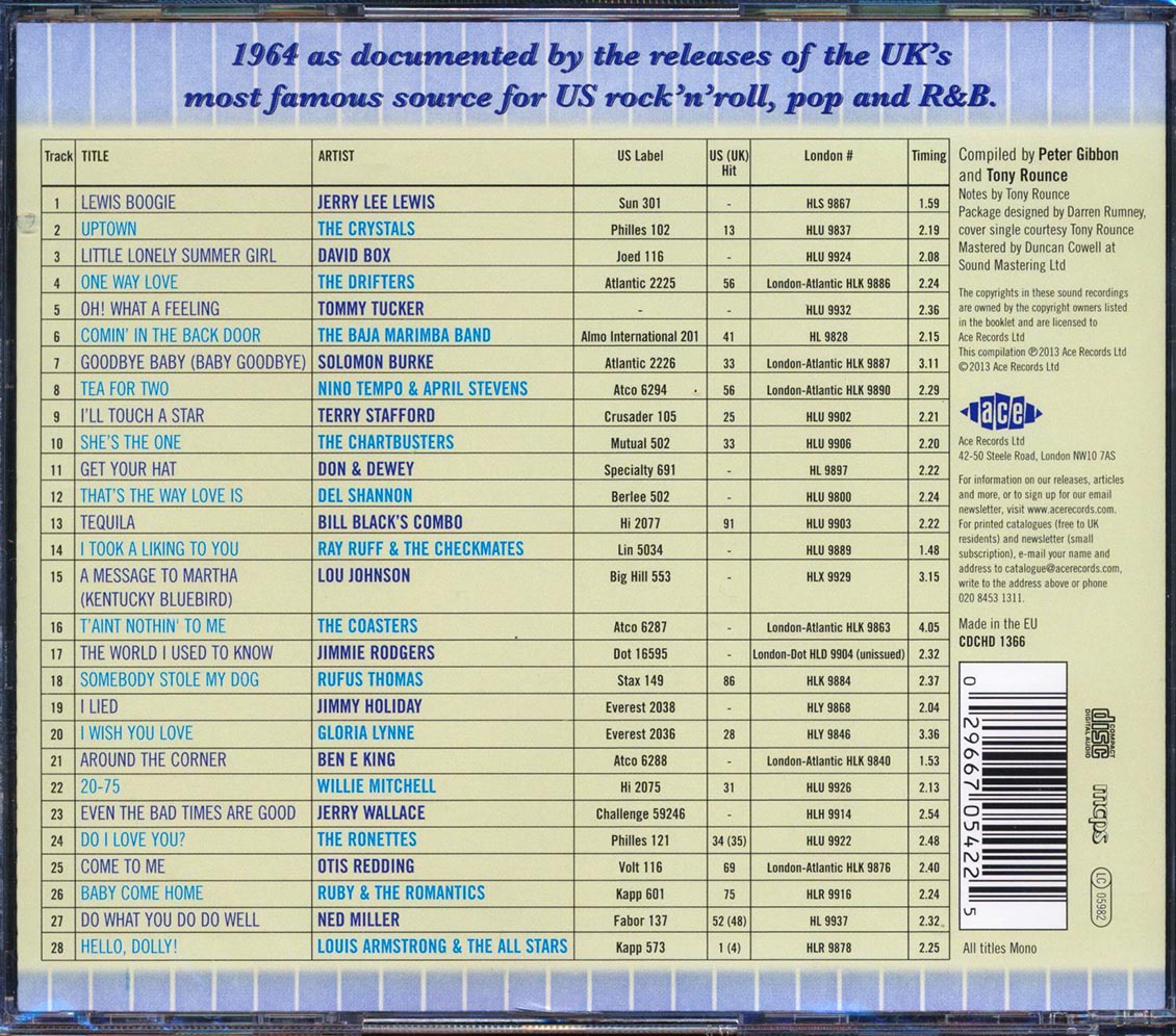 Various - The London American Label Year By Year: 1964 (28 tracks) Music CD