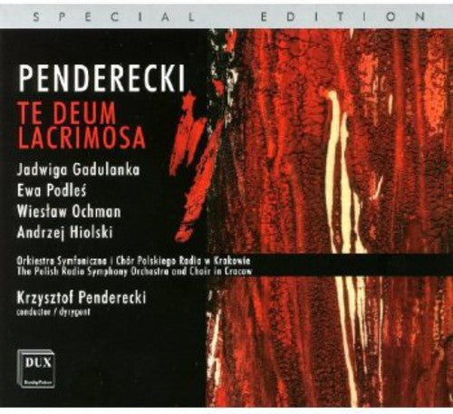 the album cover for Krzysztof Penderecki - Te Deum / Lacrimosa