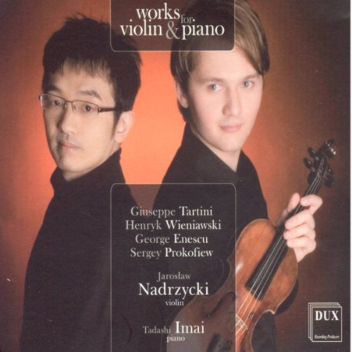 the album cover for Tartini / Nadrzycki / Imai - Works for Violin & Piano