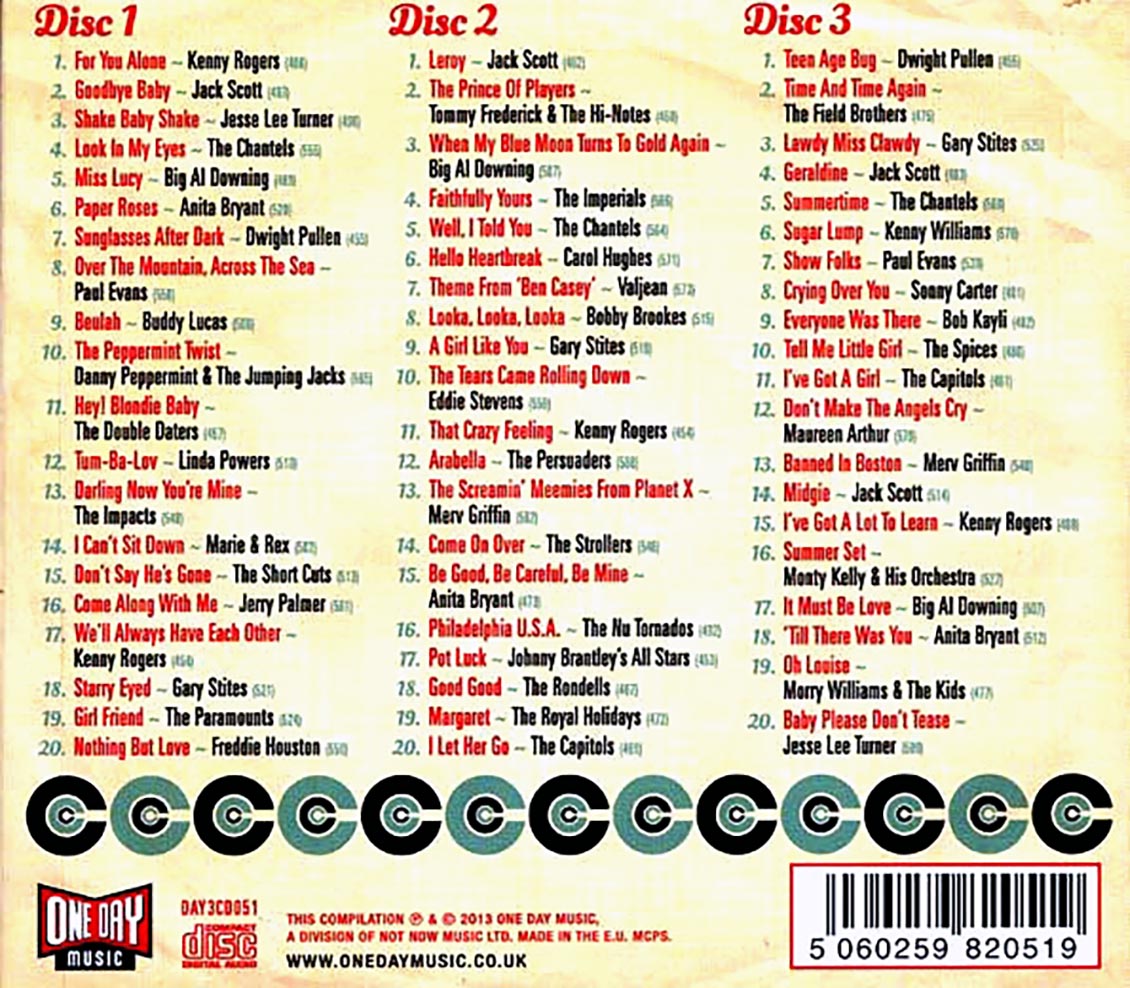 Various - For You Alone: The Carlton Records Story 1958-1962 (60 tracks) (3xCD) (deluxe 3-fold digipak) Music CD