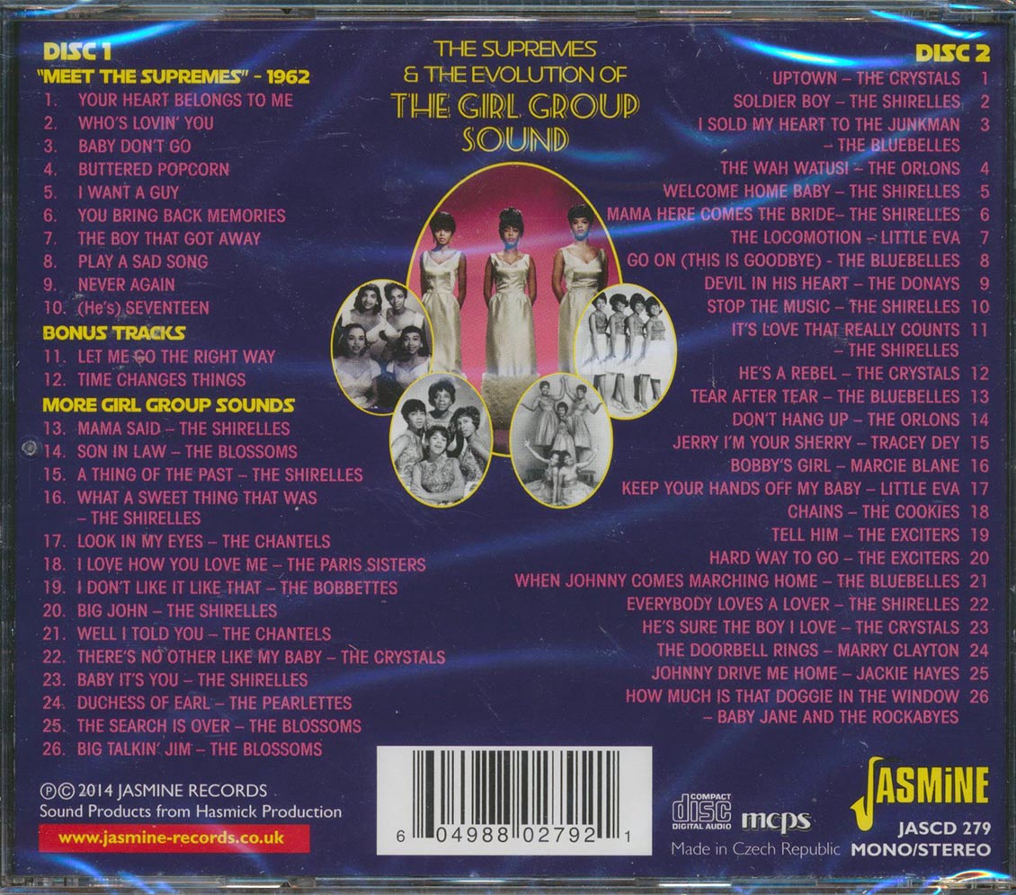 Supremes, The Shirelles, Patti Labell, Etc. - The Supremes & The Evolution Of The Girl Group Sound (52 tracks) (2xCD) Music CD