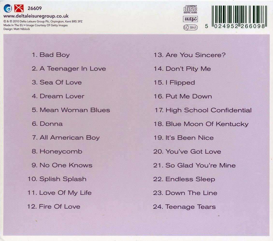 Marty Wilde - Bad Boy (24 tracks) Music CD