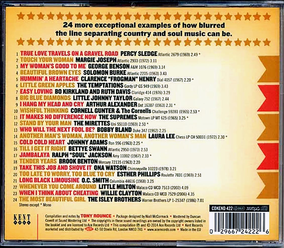 Various - Cold Cold Heart: Where Country Meets Soul Volume 3 (24 tracks) Music CD