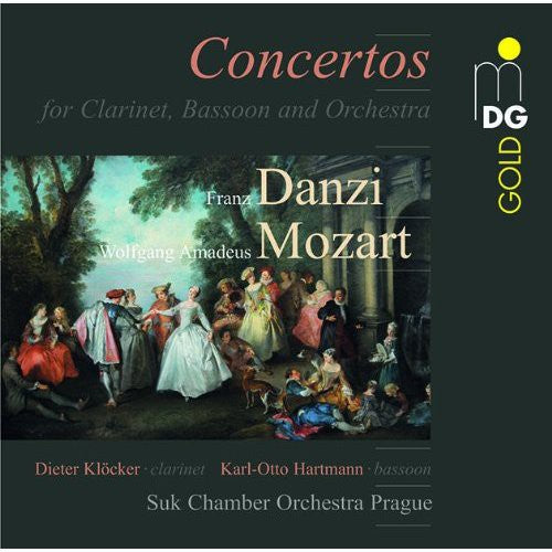 the album cover for Danzi / Klocker / Hartmann / Suk Chamber Orch - Concertos for Clarinet Bassoon & Orchestra