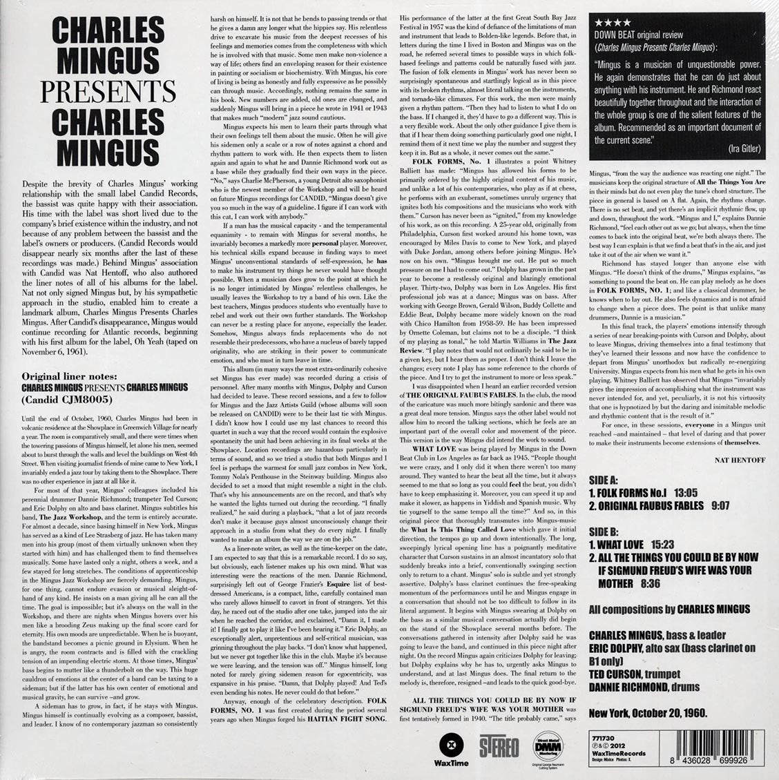 Charles Mingus - Charles Mingus Presents Charles Mingus (180g) Vinyl Record