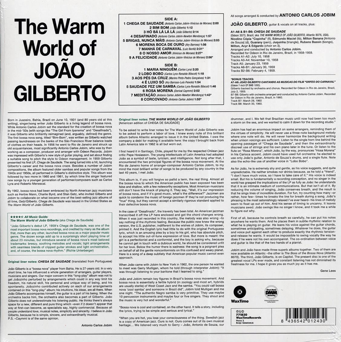 Joao Gilberto - The Warm World Of Joao Gilberto (+5 bonus tracks) (ltd. ed.) (180g) Vinyl Record