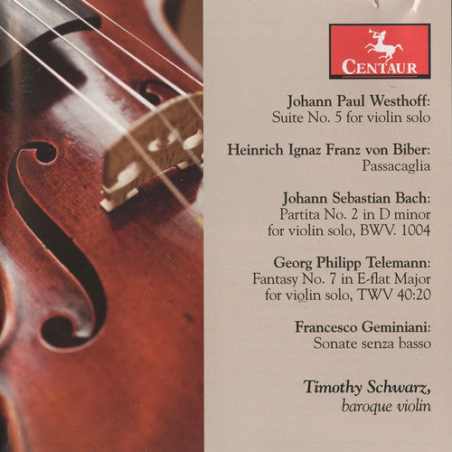 Westhoff / Bach,j.s. / Telemann / Schwarz - Suite No 5 For Violin Solo / Partita No 2 - Music CD