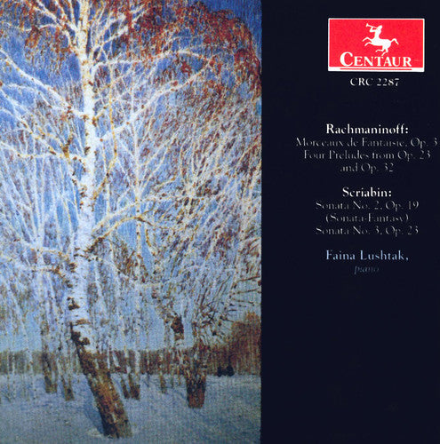 the album cover for Rachmaninoff / Scriabin / Lushtak - Morceaux de Fantaisie Op 3 / Sonata 2 Op 19