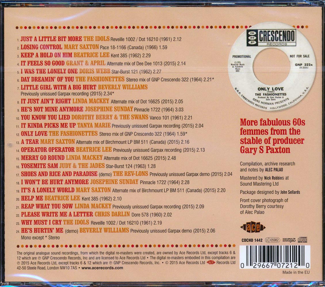 Various - Keep A Hold On Him! More Garpax Girls Music CD