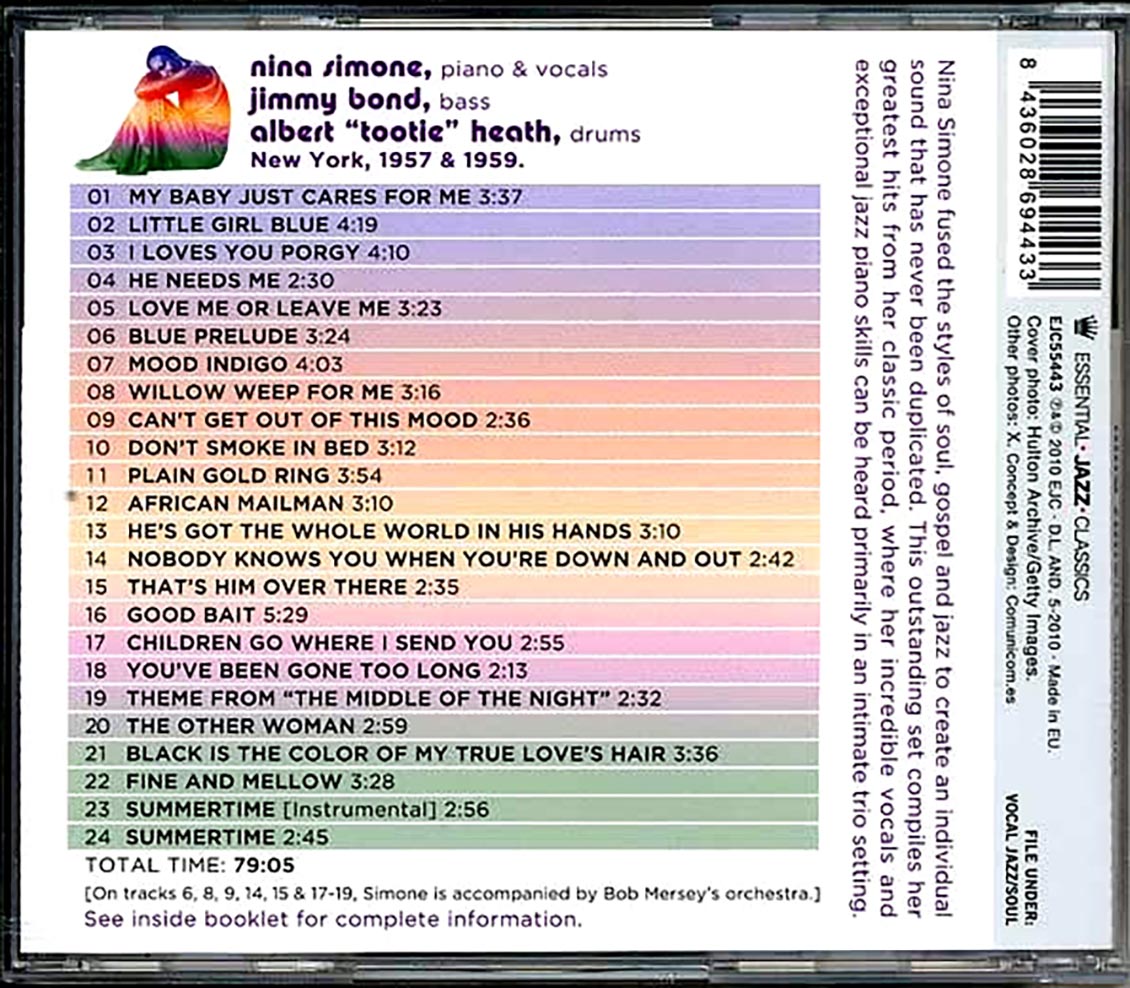 Nina Simone Classic Hits Music CD