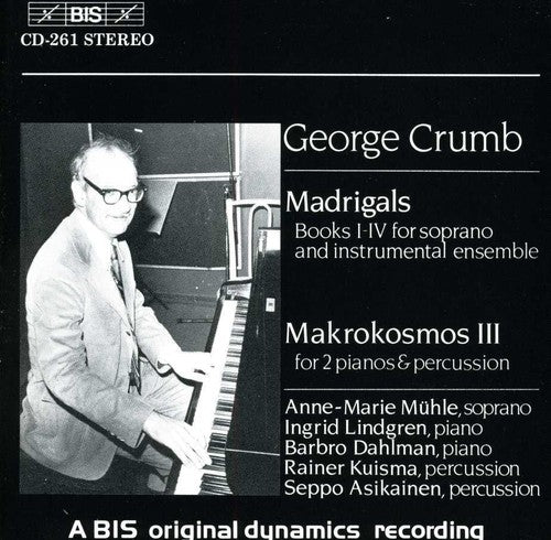 the album cover for Anne-Marie Muhle - Makrokosmos III for 2 Pianos & Percussion