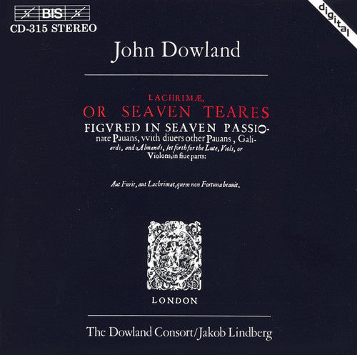 Dowland / Lindberg / Dowland Consort - Lachrymae - Music CD
