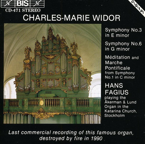the album cover for HANS FAGIUS - Organ Symphonies 1, 3 & 6 / Meditation & Marche