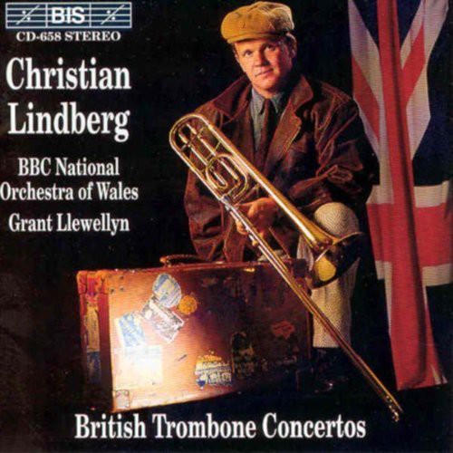the album cover for CHRISTIAN LINDBERG - British Trombone Concerti