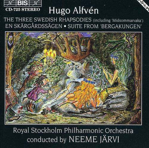 the album cover for Neeme Järvi - 3 Swedish Rhapsodies