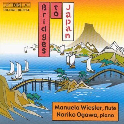 the album cover for MANUELA WIESLER - Bridges to Japan: Sonata Festosa Flute & Piano