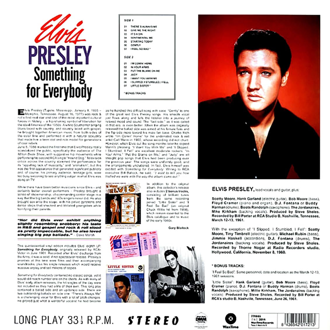 Elvis Presley - Something For Everybody (+2 bonus tracks) (ltd. ed.) (180g) Vinyl Record
