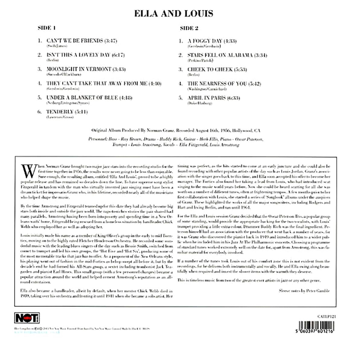 Ella Fitzgerald, Louis Armstrong - Ella & Louis (180g) Vinyl Record
