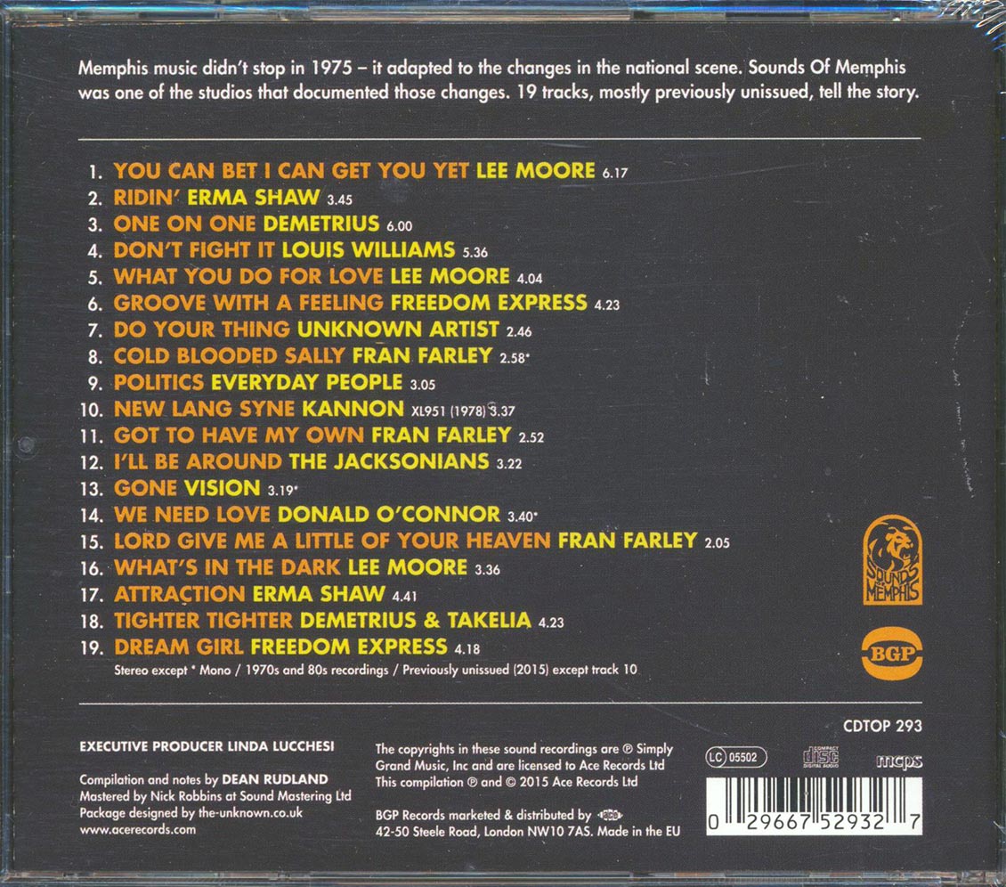 Various - Groove With A Feeling: Sounds Of Memphis Boogie, Soul And Funk, 1975-1985 Music CD