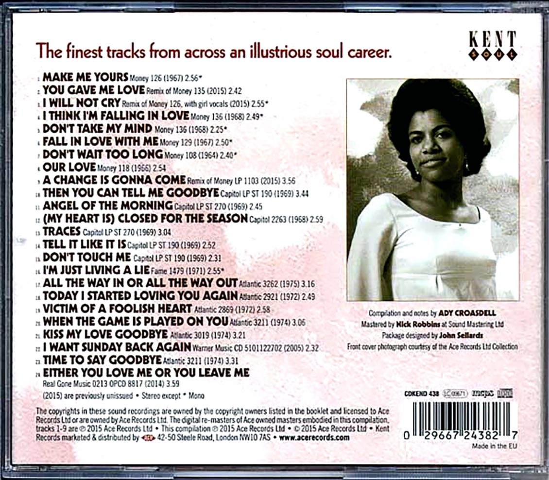 Bettye Swann - The Very Best Of Bettye Swann (24 tracks) Music CD