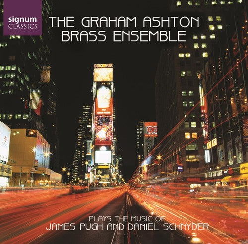 the album cover for Pugh / Schnyder / Graham Ashton Brass Ensemble - And Flights of Angels / Four Short Stories