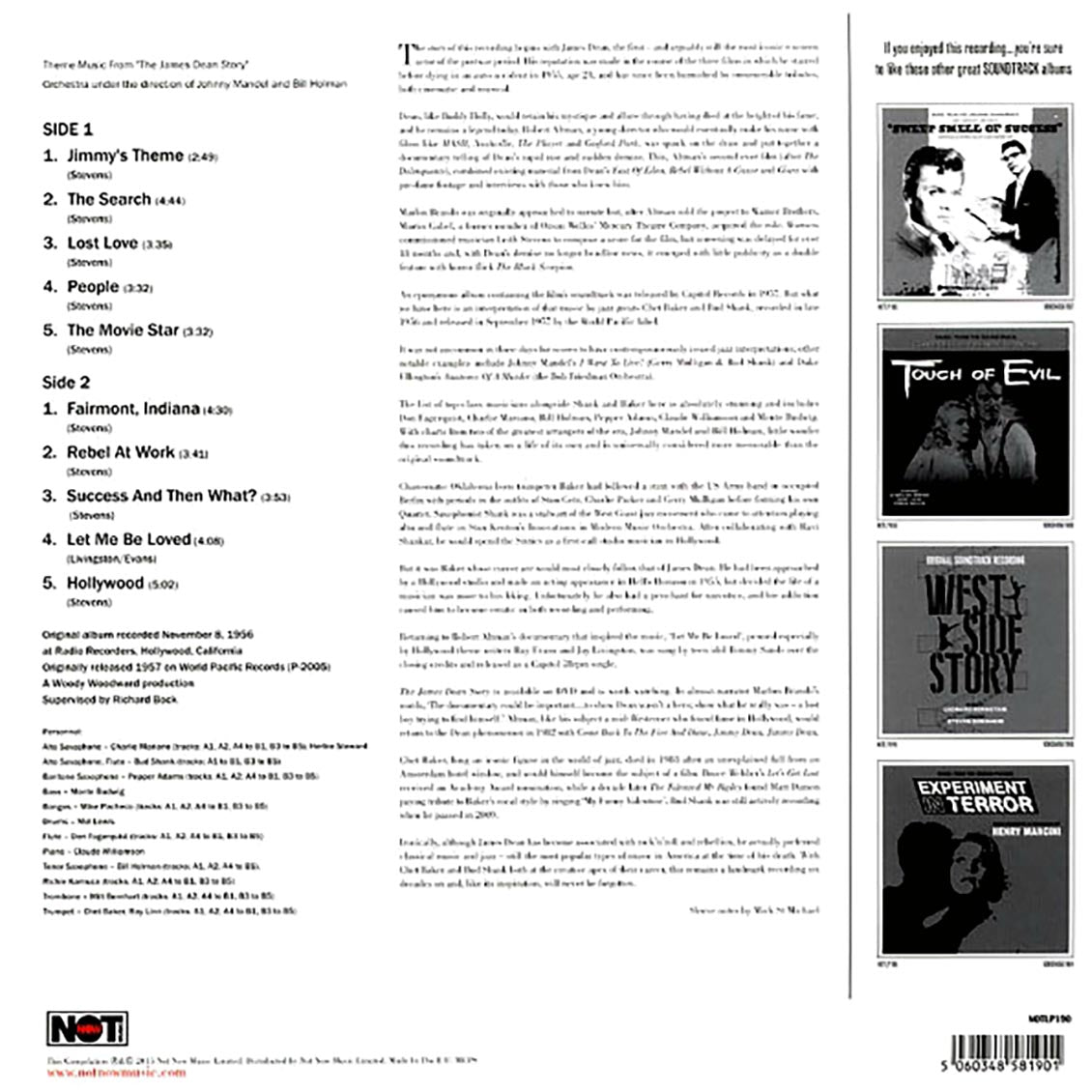 Various - Theme Music From The James Dean Story (180g) Vinyl Record