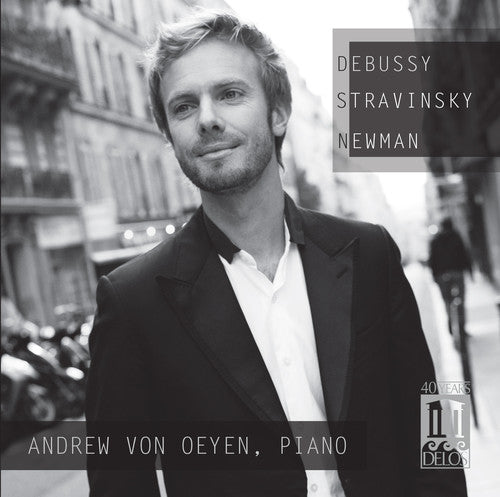 the album cover for Debussy / Von Andrew Oeyen - Debussy Stravinsky Newman