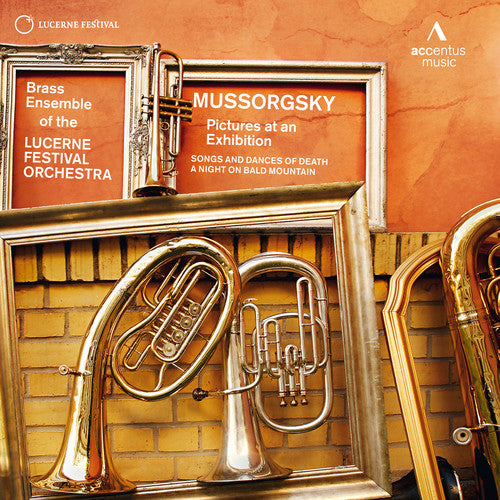 the album cover for Mussorgsky / Brass Ensemble Of Lucerne Festival - Pictures at An Exhibition / Night on Bald Mountain