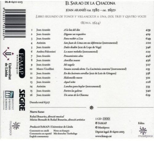 Aranies / Nuevo Sarao - El Sarao De La Chacona - Music CD
