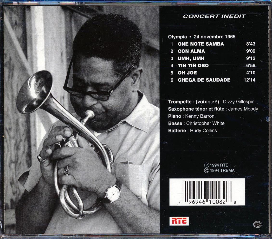 Dizzy Gillespie & His Quintet En Concert Avec Europe1 Olympia 24 Novembre 1965 Music CD