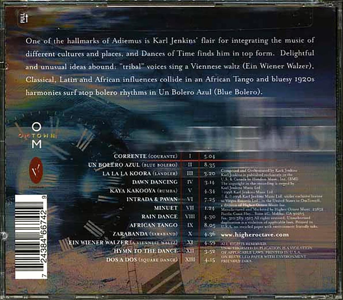 Karl Jenkins, Adiemus - Adiemus III: Dances Of Time Music CD