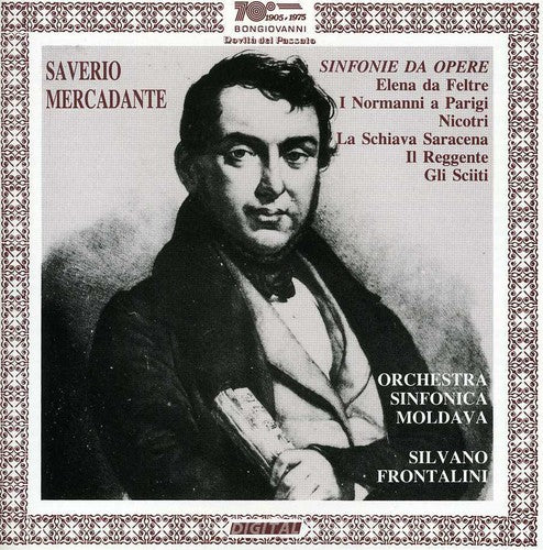 the album cover for Mercadante / Silvano Frontalini - Sinfonie Da Opere: Elena Da Feltre
