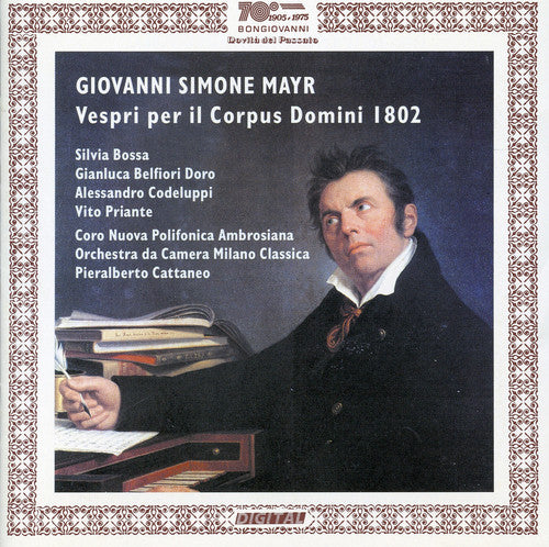 the album cover for Mayr / Bossa / Belfiori Doro / Codeluppi - Vespri Per Il Corpus Domini 1802