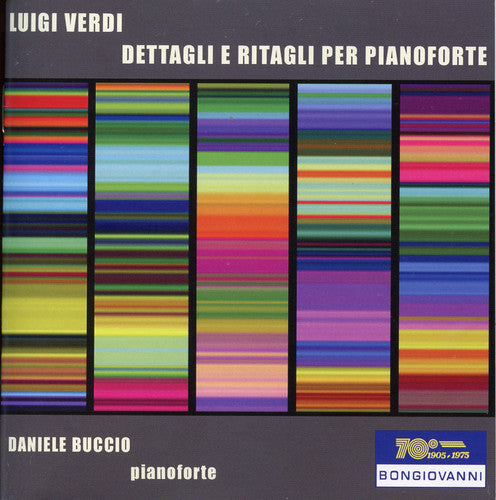 the album cover for Verdi / Daniele Buccio - Dettagli E Ritagli Per Pianoforte