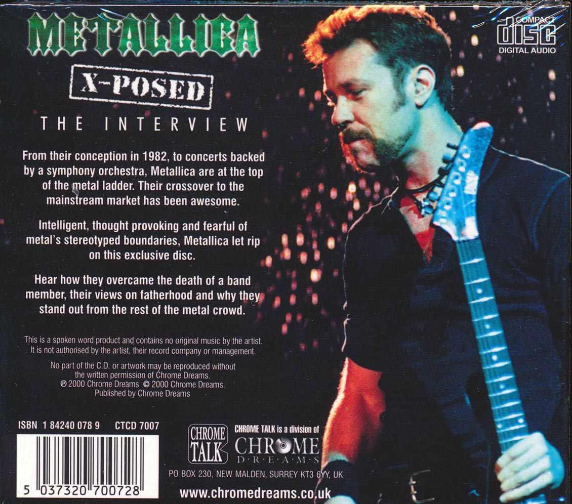 Metallica X Posed The Interview Music CD