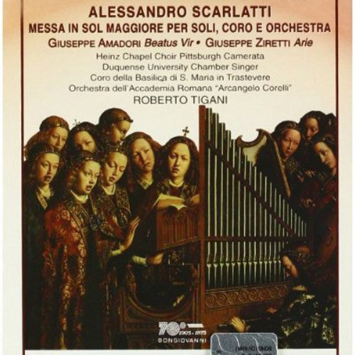 the album cover for Roman Academy Arcangelo Corelli Orchestra - Mass in G / Beatur Vir / Mass in D