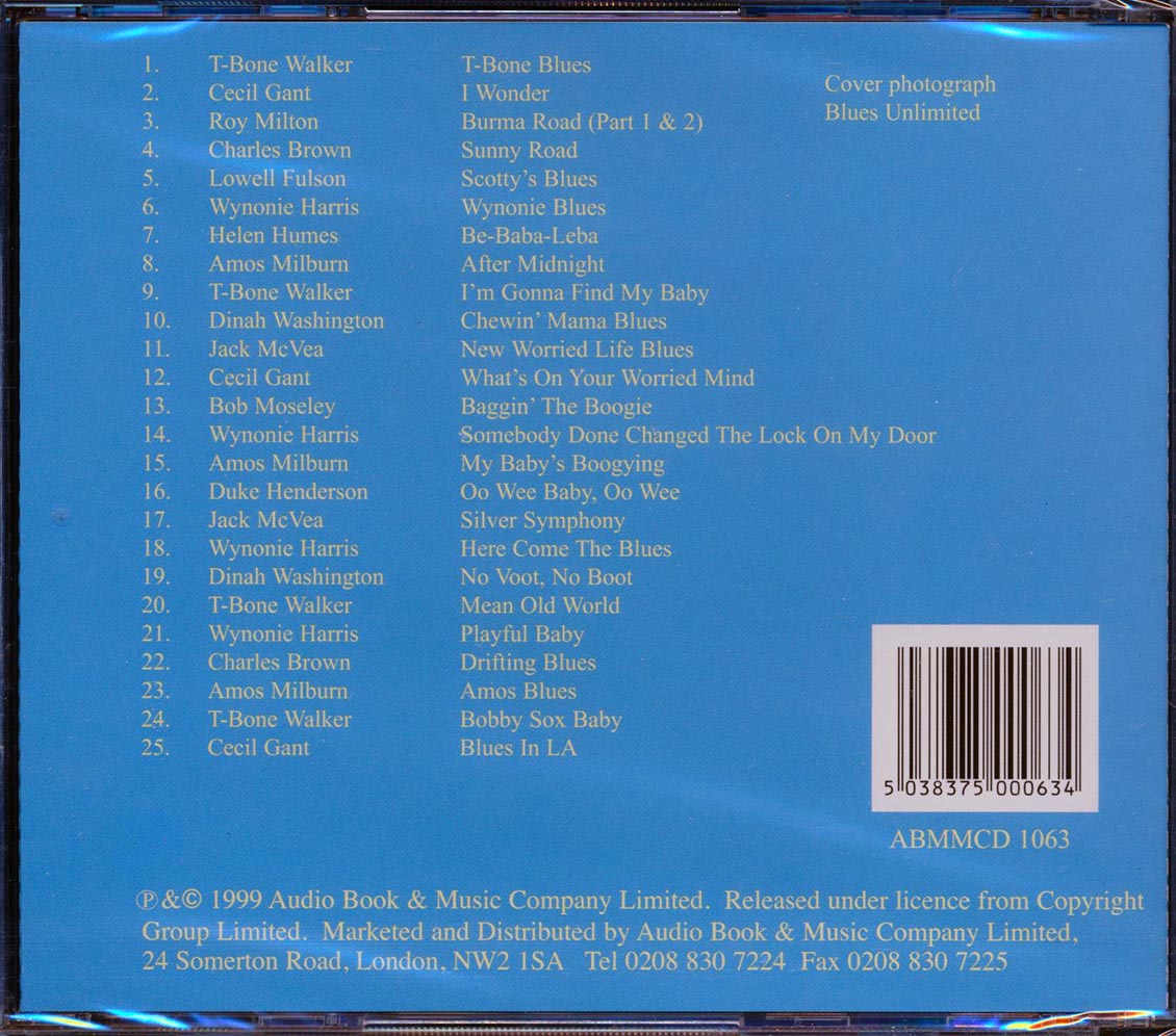 T-Bone Walker, Dinah Washington, Wynonie Harris, Etc. - California Blues (25 tracks) Music CD
