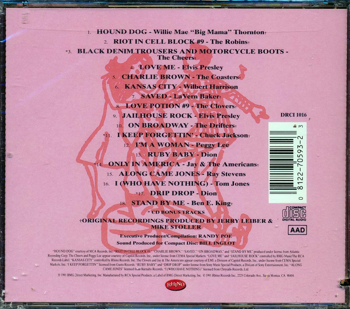 Elvis Presley, The Drifters, Tom Jones, Ben E King, Dion, Etc. - There's A Riot Goin' On! The Rock 'N' Roll Classics Of Lieber & Stoller (marked/ltd stock) Music CD