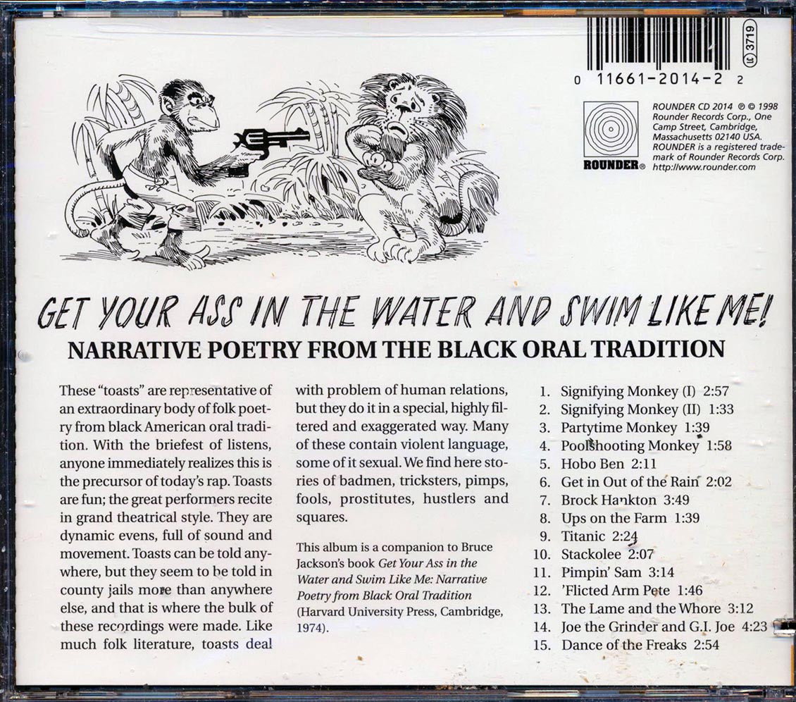 Various Get You?re Ass In The Water And Swim Like Me! Narrative Poetry From The Black Oral Tradition incl large booklet marked/ltd stock Music CD