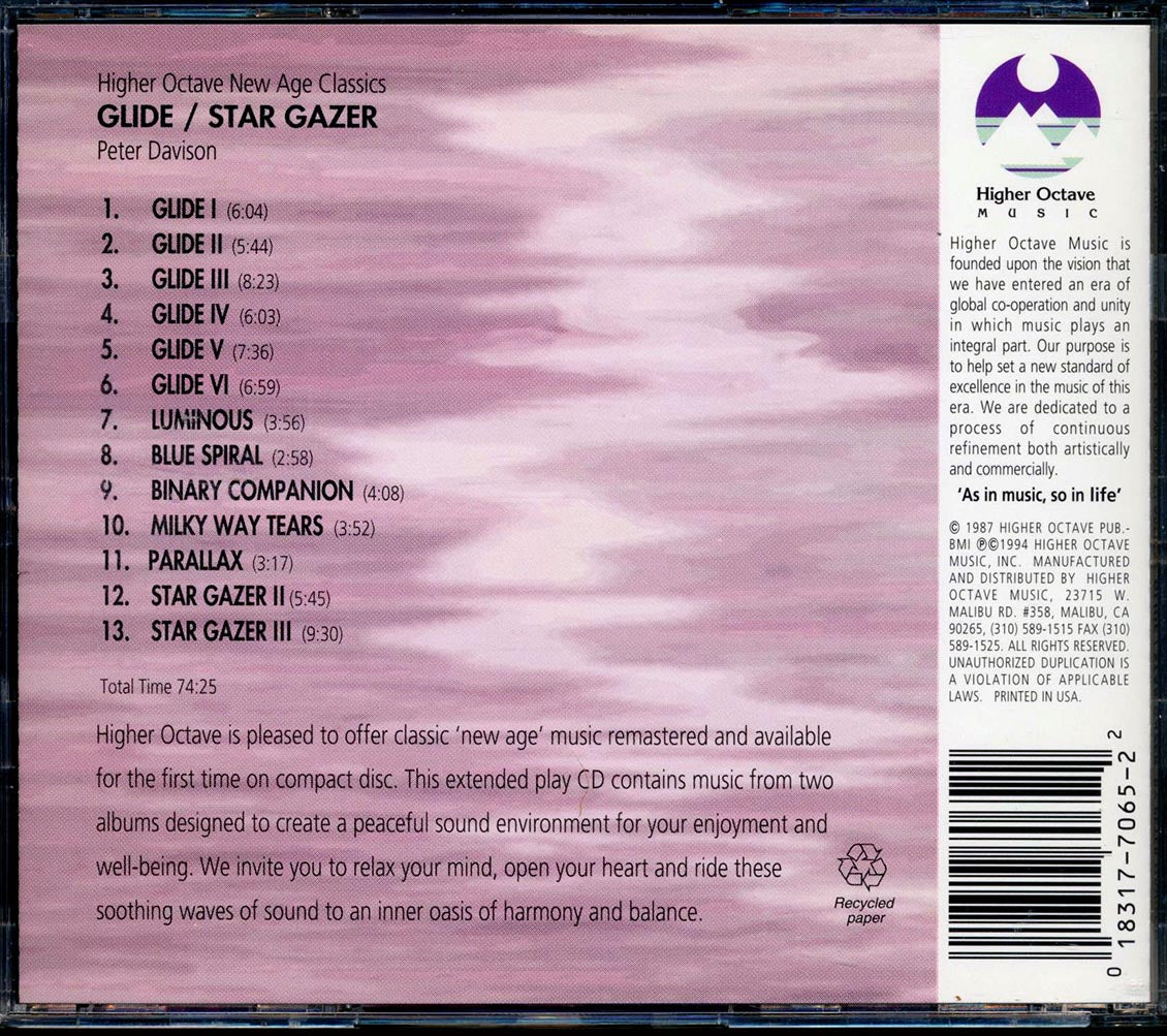 Peter Davison - Glide + Star Gazer Music CD